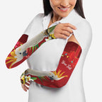 Personalised Australia Sulphur-crested Cockatoo Christmas Arm Sleeves Aussie Native Flowers Merry Xmas - Aussie Hoodie