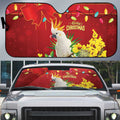 Australia Sulphur-crested Cockatoo Christmas Auto Sun Shade Aussie Native Flowers Merry Xmas - Aussie Hoodie