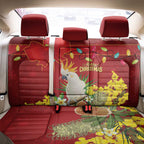 Australia Sulphur-crested Cockatoo Christmas Back Car Seat Cover Aussie Native Flowers Merry Xmas - Aussie Hoodie