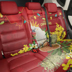 Australia Sulphur-crested Cockatoo Christmas Back Car Seat Cover Aussie Native Flowers Merry Xmas - Aussie Hoodie