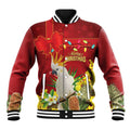 Personalised Australia Sulphur-crested Cockatoo Christmas Baseball Jacket Aussie Native Flowers Merry Xmas - Aussie Hoodie
