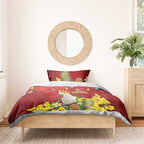 Australia Sulphur-crested Cockatoo Christmas Bedding Set Aussie Native Flowers Merry Xmas - Aussie Hoodie