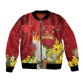 Personalised Australia Sulphur-crested Cockatoo Christmas Bomber Jacket Aussie Native Flowers Merry Xmas - Aussie Hoodie