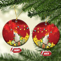 Australia Sulphur-crested Cockatoo Christmas Ceramic Ornament Aussie Native Flowers Merry Xmas - Aussie Hoodie