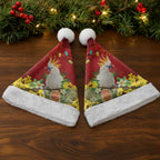Australia Sulphur-crested Cockatoo Christmas Santa Hat Aussie Native Flowers Merry Xmas - Aussie Hoodie