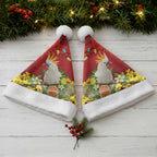 Australia Sulphur-crested Cockatoo Christmas Santa Hat Aussie Native Flowers Merry Xmas - Aussie Hoodie