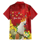 Personalised Australia Sulphur-crested Cockatoo Christmas Family Matching Long Sleeve Bodycon Dress and Hawaiian Shirt Aussie Native Flowers Merry Xmas - Aussie Hoodie