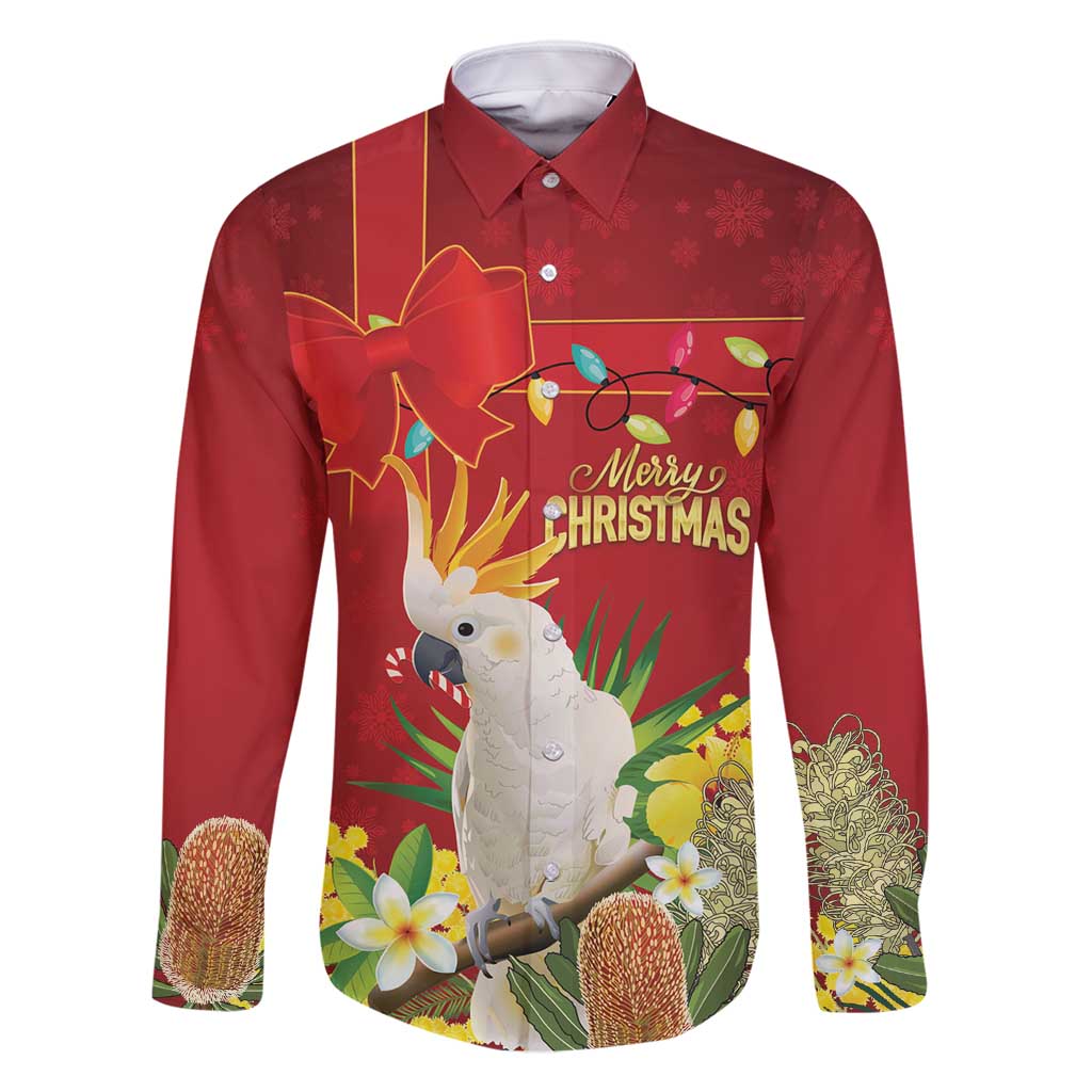 Personalised Australia Sulphur-crested Cockatoo Christmas Family Matching Long Sleeve Bodycon Dress and Hawaiian Shirt Aussie Native Flowers Merry Xmas - Aussie Hoodie
