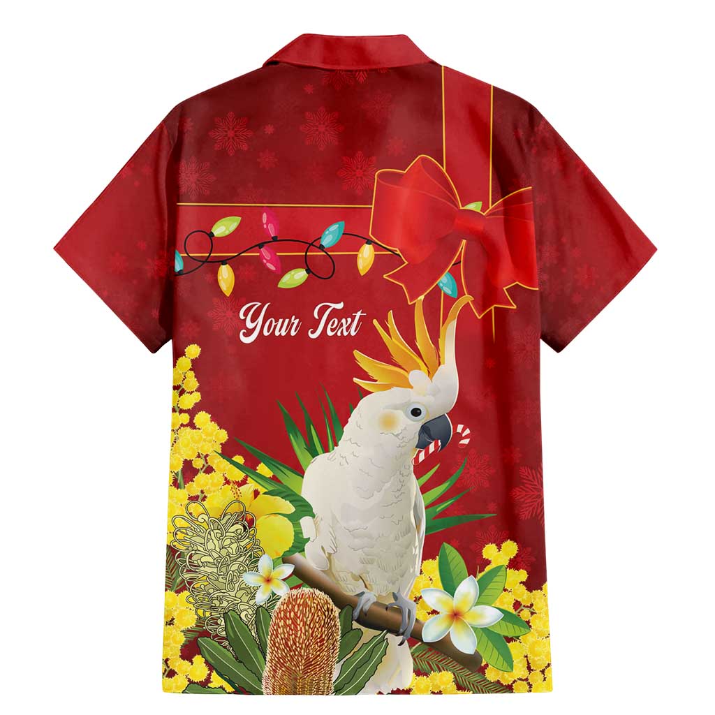 Personalised Australia Sulphur-crested Cockatoo Christmas Family Matching Mermaid Dress and Hawaiian Shirt Aussie Native Flowers Merry Xmas - Aussie Hoodie