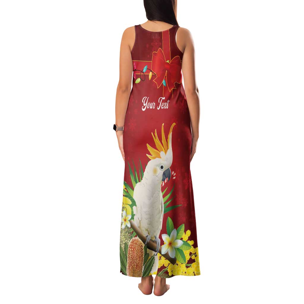 Personalised Australia Sulphur-crested Cockatoo Christmas Family Matching Tank Maxi Dress and Hawaiian Shirt Aussie Native Flowers Merry Xmas - Aussie Hoodie