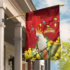 Australia Sulphur-crested Cockatoo Christmas Garden Flag Aussie Native Flowers Merry Xmas - Aussie Hoodie