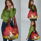 Australia Sulphur-crested Cockatoo Christmas Grocery Bag Aussie Native Flowers Merry Xmas - Aussie Hoodie