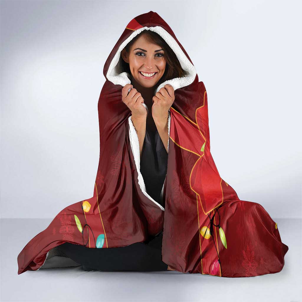 Australia Sulphur-crested Cockatoo Christmas Hooded Blanket Aussie Native Flowers Merry Xmas - Aussie Hoodie