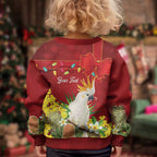 Personalised Australia Sulphur-crested Cockatoo Christmas Kid Ugly Christmas Sweater Aussie Native Flowers Merry Xmas - Aussie Hoodie
