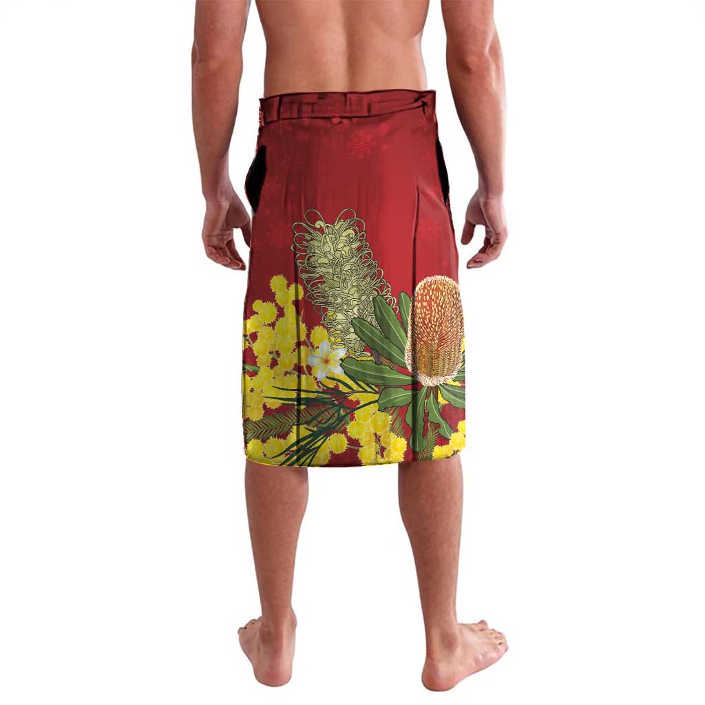 Personalised Australia Sulphur-crested Cockatoo Christmas Lavalava Aussie Native Flowers Merry Xmas - Aussie Hoodie