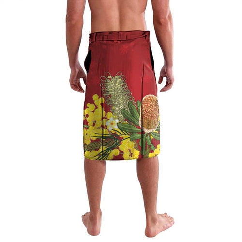 Personalised Australia Sulphur-crested Cockatoo Christmas Lavalava Aussie Native Flowers Merry Xmas - Aussie Hoodie