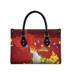 Australia Sulphur-crested Cockatoo Christmas Leather Bag Aussie Native Flowers Merry Xmas - Aussie Hoodie
