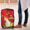 Australia Sulphur-crested Cockatoo Christmas Luggage Cover Aussie Native Flowers Merry Xmas - Aussie Hoodie