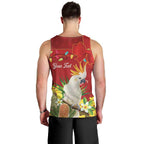 Personalised Australia Sulphur-crested Cockatoo Christmas Men Tank Top Aussie Native Flowers Merry Xmas - Aussie Hoodie