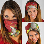 Australia Sulphur-crested Cockatoo Christmas Neck Gaiter Aussie Native Flowers Merry Xmas - Aussie Hoodie