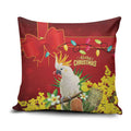 Australia Sulphur-crested Cockatoo Christmas Pillow Cover Aussie Native Flowers Merry Xmas - Aussie Hoodie