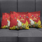 Australia Sulphur-crested Cockatoo Christmas Pillow Cover Aussie Native Flowers Merry Xmas - Aussie Hoodie