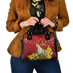 Australia Sulphur-crested Cockatoo Christmas Shoulder Handbag Aussie Native Flowers Merry Xmas - Aussie Hoodie