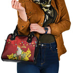 Australia Sulphur-crested Cockatoo Christmas Shoulder Handbag Aussie Native Flowers Merry Xmas - Aussie Hoodie