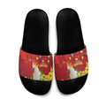 Australia Sulphur-crested Cockatoo Christmas Slide Sandals Aussie Native Flowers Merry Xmas - Aussie Hoodie