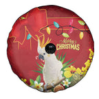Australia Sulphur-crested Cockatoo Christmas Spare Tire Cover Aussie Native Flowers Merry Xmas - Aussie Hoodie