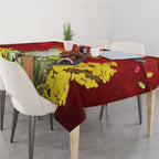 Australia Sulphur-crested Cockatoo Christmas Tablecloth Aussie Native Flowers Merry Xmas - Aussie Hoodie