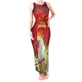 Personalised Australia Sulphur-crested Cockatoo Christmas Tank Maxi Dress Aussie Native Flowers Merry Xmas - Aussie Hoodie