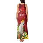 Personalised Australia Sulphur-crested Cockatoo Christmas Tank Maxi Dress Aussie Native Flowers Merry Xmas - Aussie Hoodie