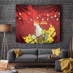 Australia Sulphur-crested Cockatoo Christmas Tapestry Aussie Native Flowers Merry Xmas - Aussie Hoodie