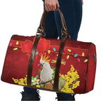 Australia Sulphur-crested Cockatoo Christmas Travel Bag Aussie Native Flowers Merry Xmas - Aussie Hoodie