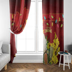 Australia Sulphur-crested Cockatoo Christmas Window Curtain Aussie Native Flowers Merry Xmas - Aussie Hoodie
