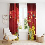 Australia Sulphur-crested Cockatoo Christmas Window Curtain Aussie Native Flowers Merry Xmas - Aussie Hoodie