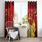 Australia Sulphur-crested Cockatoo Christmas Window Curtain Aussie Native Flowers Merry Xmas - Aussie Hoodie
