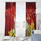 Australia Sulphur-crested Cockatoo Christmas Window Curtain Aussie Native Flowers Merry Xmas - Aussie Hoodie