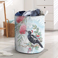 Australia Magpie Christmas Laundry Basket Eucalyptus Aboriginal Watercolor Stylized - Aussie Hoodie