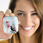 Australia Magpie Christmas AirPods Case Eucalyptus Aboriginal Watercolor Stylized - Aussie Hoodie