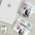 Australia Magpie Christmas AirPods Case Eucalyptus Aboriginal Watercolor Stylized - Aussie Hoodie