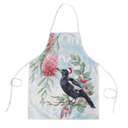 Australia Magpie Christmas Apron Eucalyptus Aboriginal Watercolor Stylized - Aussie Hoodie