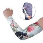 Australia Magpie Christmas Arm Sleeves Eucalyptus Aboriginal Watercolor Stylized - Aussie Hoodie