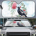 Australia Magpie Christmas Auto Sun Shade Eucalyptus Aboriginal Watercolor Stylized - Aussie Hoodie