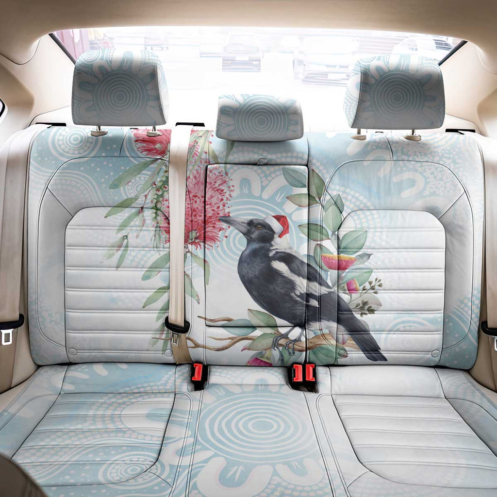 Australia Magpie Christmas Back Car Seat Cover Eucalyptus Aboriginal Watercolor Stylized - Aussie Hoodie
