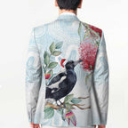 Australia Magpie Christmas Blazer Eucalyptus Aboriginal Watercolor Stylized - Aussie Hoodie