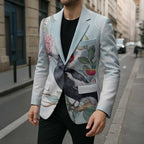Australia Magpie Christmas Blazer Eucalyptus Aboriginal Watercolor Stylized - Aussie Hoodie