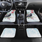 Australia Magpie Christmas Car Mats Eucalyptus Aboriginal Watercolor Stylized - Aussie Hoodie