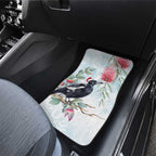 Australia Magpie Christmas Car Mats Eucalyptus Aboriginal Watercolor Stylized - Aussie Hoodie